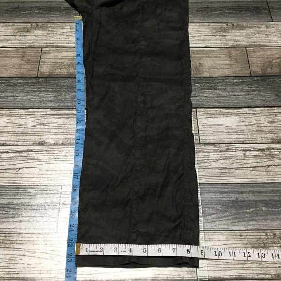 Level 99 Camo Wide Leg Crop Pants Women’s 25 (Inseam 23.5) Linen Lyocell - Picture 2 of 9